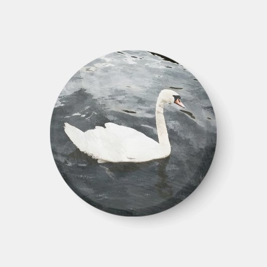 Impressionist Swan Magneet (Voorkant)