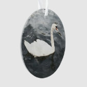 Impressionist Swan Ornament (voorkant)