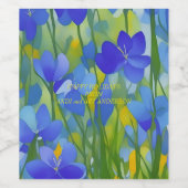 Impressionist Texas Bluebonnets Wijn Etiket (Enkel label)