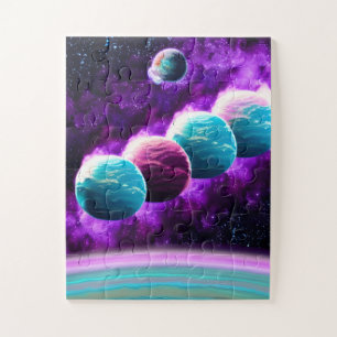 Impressionist Young Amazing Paarse Universe Space Legpuzzel