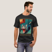 Impressionistic Cat Screaming Impressionism Cats T-shirt (Voorkant volledig)