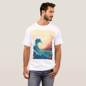 Impressionistic Ocean Wave T-shirt (Voorkant volledig)