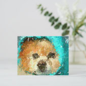 Impressionistic Regenjas Pom Briefkaart (Staand voorkant)