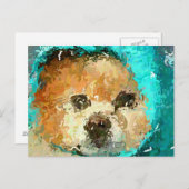 Impressionistic Regenjas Pom Briefkaart (Voorkant / Achterkant)