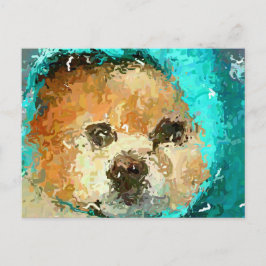 Impressionistic Regenjas Pom Briefkaart