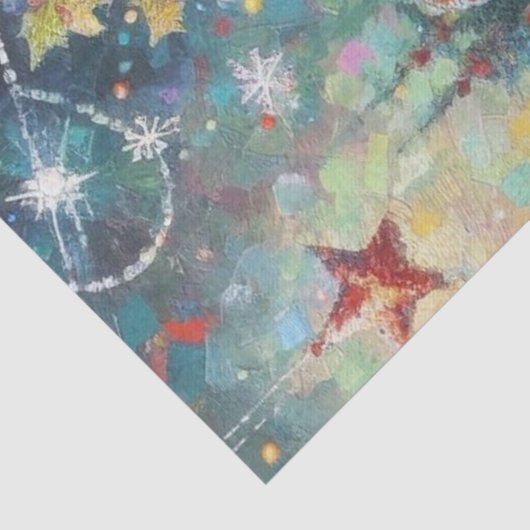 Impressionistic Santa Claus Christmas Decoupage Tissuepapier (Detail)