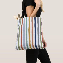 Impressionistisch geïnspireerde kleuren handgeteke draagtas