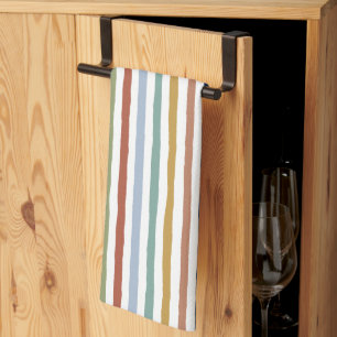 Impressionistisch geïnspireerde kleuren handgeteke theedoek