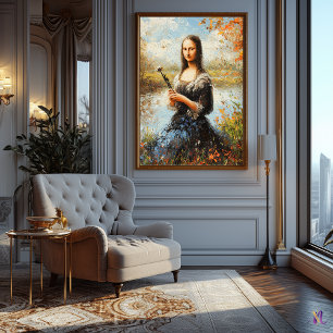 Impressionistisch geïnspireerde Mona Lisa Poster
