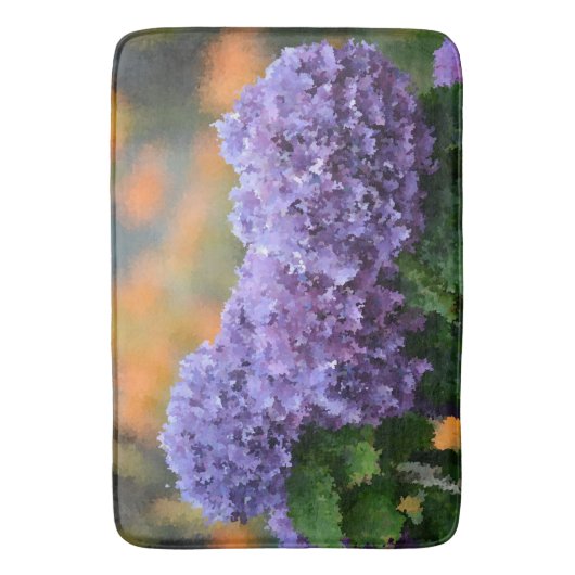 Impressionistisch Hydrangea Bath Mat (Voorkant Verticaal)