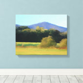 Impressionistisch landschap Witte bergen Canvas Afdruk (Insitu (Houten vloer))