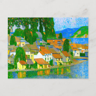 Impressionistisch Middellands Zee-dorp aan zee Briefkaart