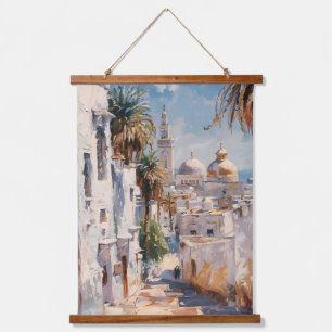 Impressionistisch motief van Tunis Hangend Wandkleed