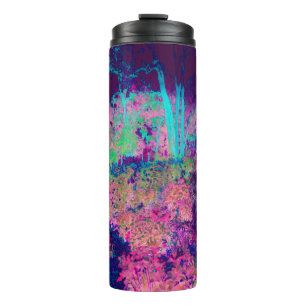 Impressionistisch Paars en Heet Roze Landschap Thermosbeker