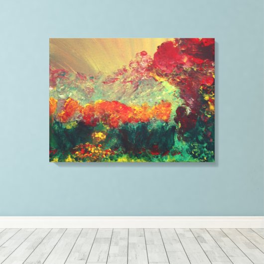 Impressionistisch schilderij Canvas Print (Insitu (Houten vloer))
