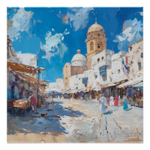 Impressionistisch schilderij van Tunesië
