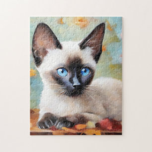 Impressionistisch Siamees portret Legpuzzel