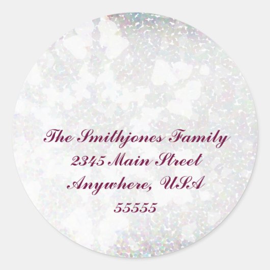 Impressionistisch Snowflake retouradres Ronde Sticker (Voorkant)