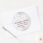 Impressionistisch Snowflake retouradres Ronde Sticker (Envelop)
