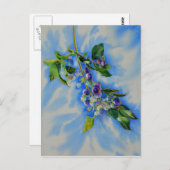 Impressionistisch verven van bosbessen briefkaart (Voorkant / Achterkant)