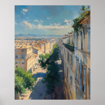 Impressionistische afbeelding van Mompellier rond 