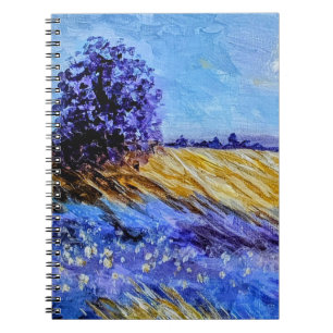 Impressionistische beeldende kunst. Van Gogh stijl Notitieboek