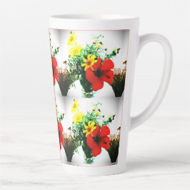 Impressionistische bloemen Art Design Latte Mok