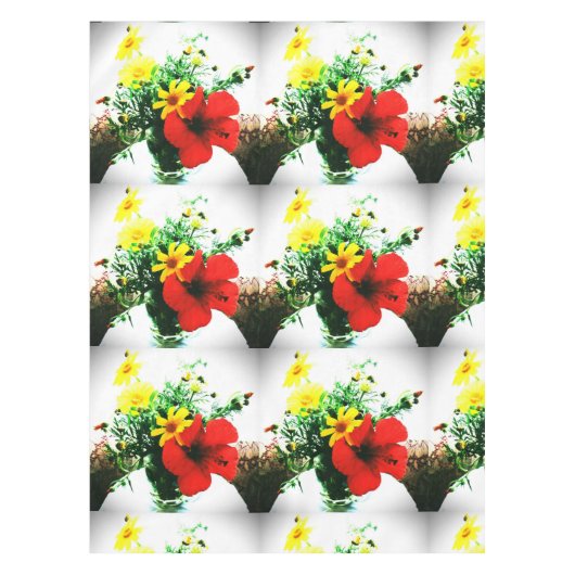 Impressionistische bloemen Art Design Tafelkleed (Voorkant)