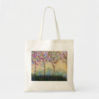 Impressionistische bomen op zak tote bag