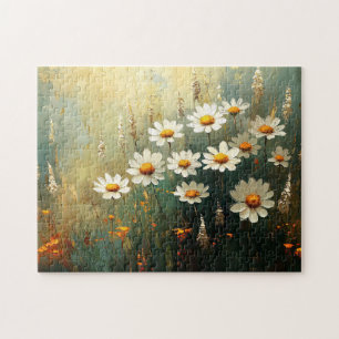 Impressionistische Daisy Field Art Legpuzzel