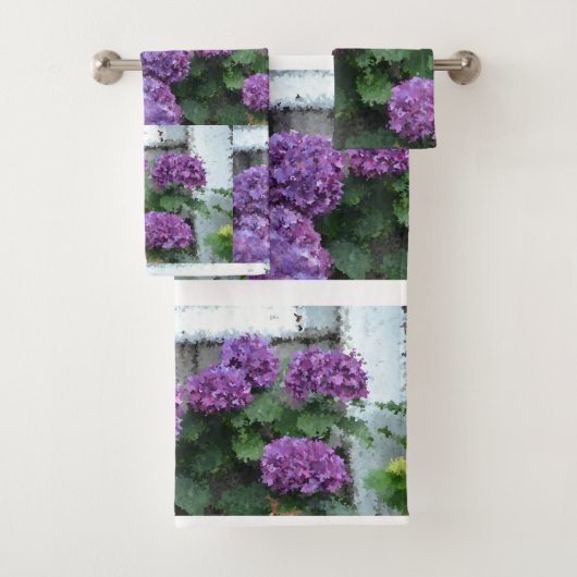 Impressionistische Hortensia Bad Handdoek (Insitu)