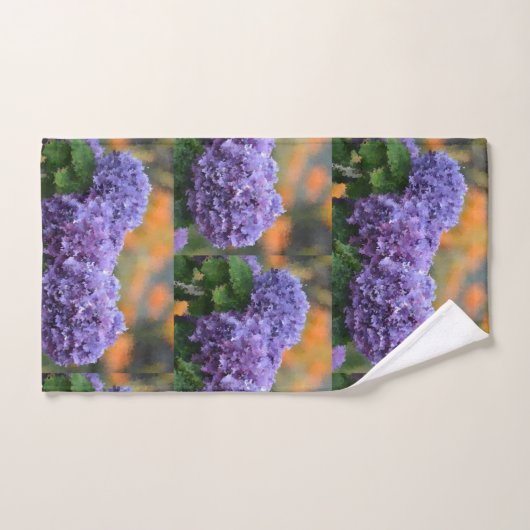 Impressionistische hydrangea bad handdoek (Handdoek)