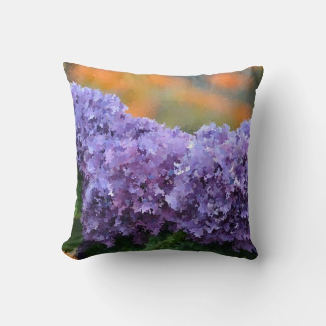 Impressionistische hydrangea Pillow Kussen (Voorkant)