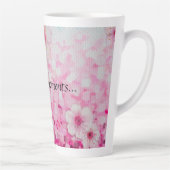 Impressionistische kersenbloesems latte mok (Rechts)