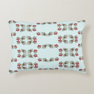 Impressionistische Kever & Kersen Waterverf Patroo Accent Kussen