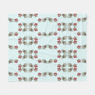 Impressionistische Kever & Kersen Waterverf Patroo Fleece Deken