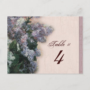Impressionistische Lilacs - Tabelnummerkaart Briefkaart