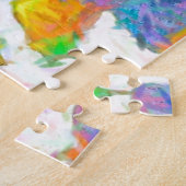 Impressionistische pasteelValentijn Harten Legpuzzel (Zijkant)