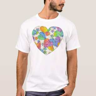Impressionistische pasteelValentijn Harten T-shirt