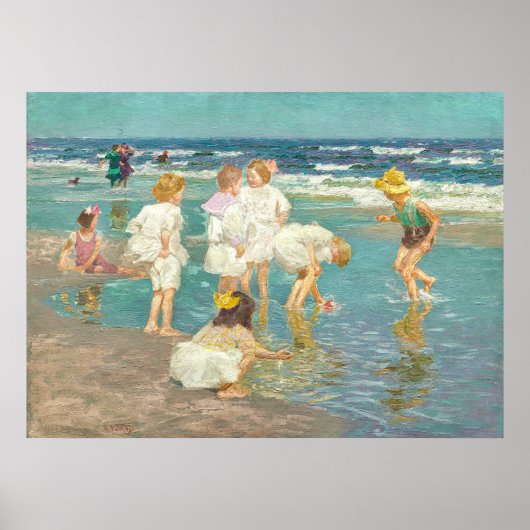  impressionistische strandscene poster (Voorkant)