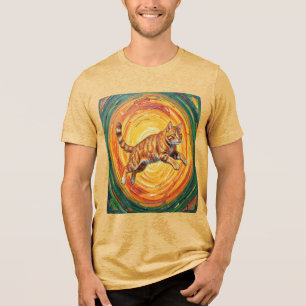 Impressionistische T-Shirt met Vos die in Cirkel R