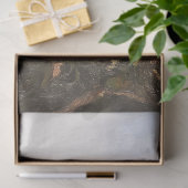 Impressionistische vlinder en roze bloemen Decoupa Tissuepapier (Geschenk)