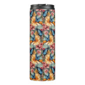 Impressionistische vlinders en bloemen thermosbeker (Achterkant)