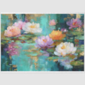 Impressionistische Water Lily Pond Decoupage Tissuepapier (Voorkant)