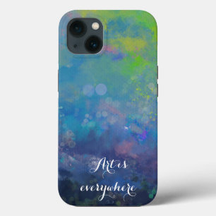 Impressionistische waterverf lievelvijver iPhone 13 hoesje