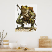 Impressionnant Poster de la grenouille large et fo (Cuisine)