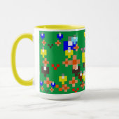 Impressionnisme d'art pixel - Tasses d'été (Gauche)