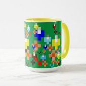 Impressionnisme d'art pixel - Tasses d'été (Devant droit)