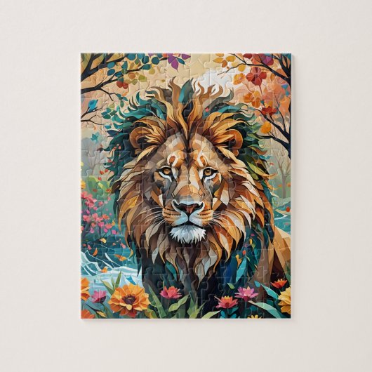 Impressionnisme Lion Jigsaw Puzzle (Vertical)