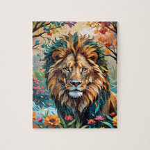 Impressionnisme Lion Jigsaw Puzzle